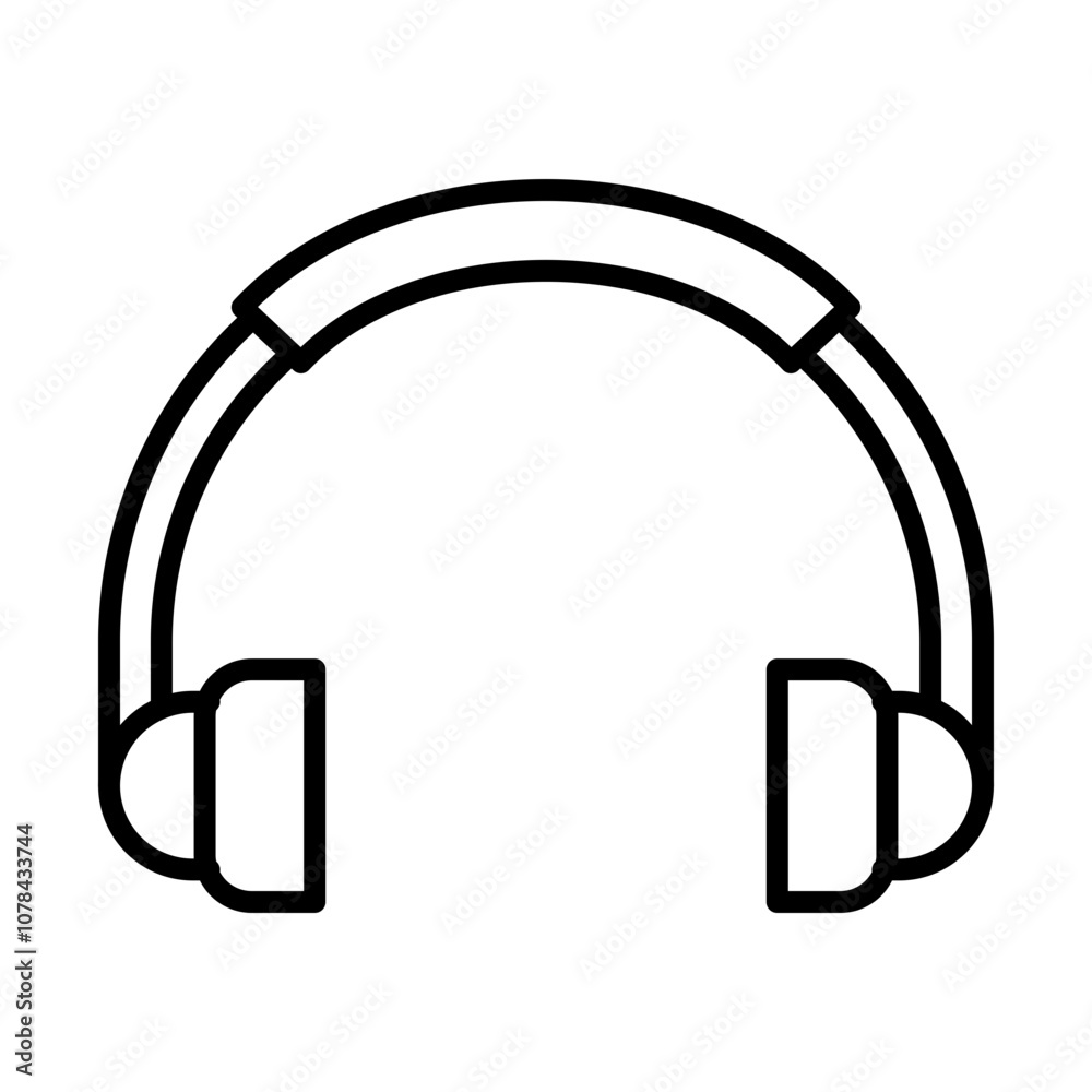 Headphones line icon Headphones line icon