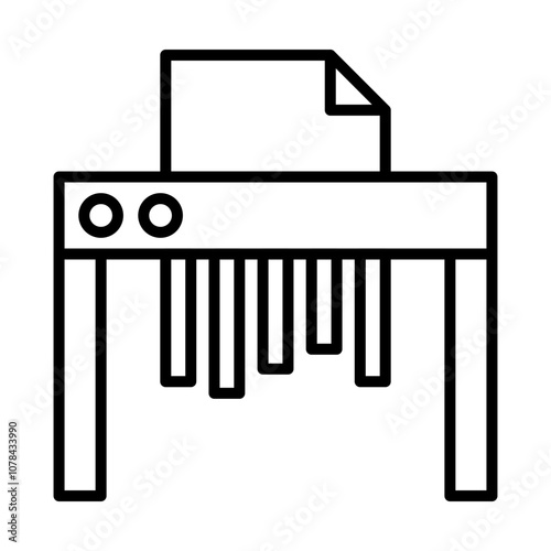 Paper Shredder line icon