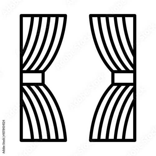 Curtains or Blinds line icon