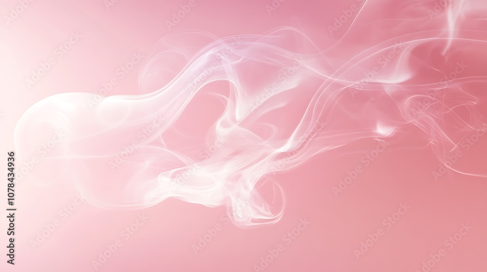 Light blush pink background with subtle smoke trails and a faint glowing light Light blush pink background with subtle smoke trails and a faint glowing light