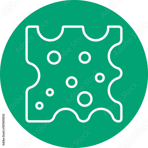 Cream Cheese line circle icon