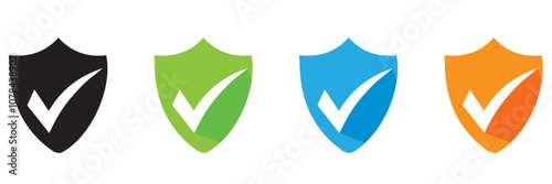 sheild icon vector set use for web ui or app