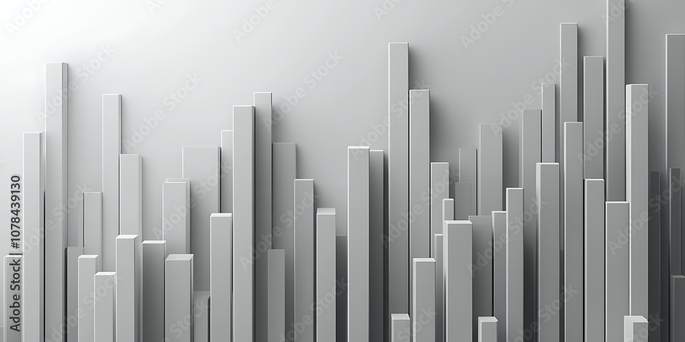 Modern gray background with light bar chart icons. Modern gray background with light bar chart icons.