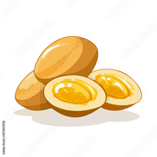 Simple flat 2D icon argan sliced isolated on transparent background, vector, flat design, animation design, vector, flat design, animation design, simple flat 2D icon, clipart