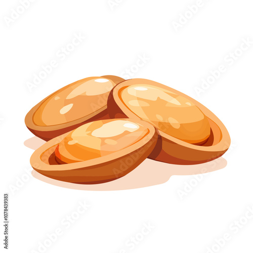 Simple flat 2D icon argan sliced isolated on transparent background, vector, flat design, animation design, vector, flat design, animation design, simple flat 2D icon, clipart