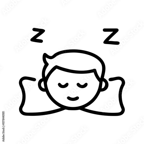 Person Sleeping, Dream, Black Icon