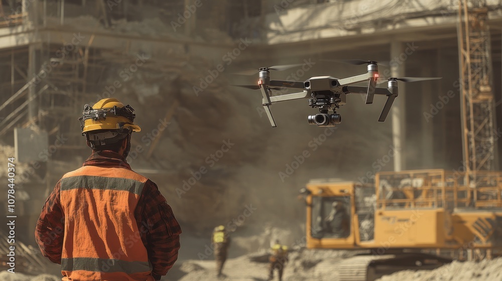Drone Inspection at Construction Site Drone Inspection at Construction Site