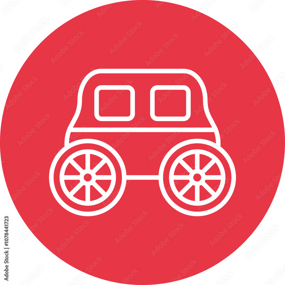 Western Wagon line circle icon Western Wagon line circle icon
