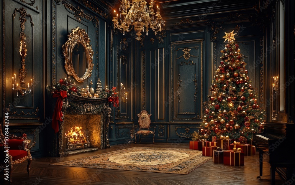 Fototapeta premium high end luxury expensive christmas background 