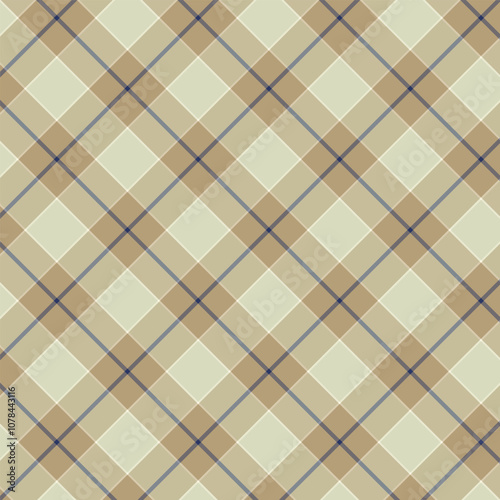 Plaid repeat pattern.Checkered tartan gingham seamless pattern in brown. Geometric graphic vector illustration background design for fabric and prints.