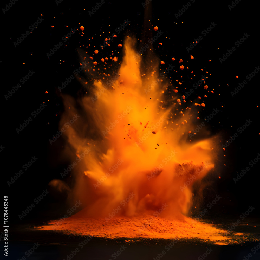 a fire with orange and yellow flames in the background. Generative AI a fire with orange and yellow flames in the background. Generative AI