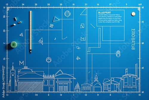 Blueprint Lettering Scene