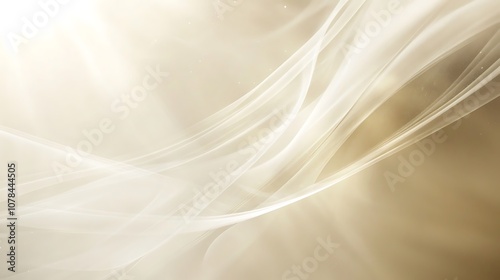 Soft ivory background with wisps of smoke and a pale, glowing light