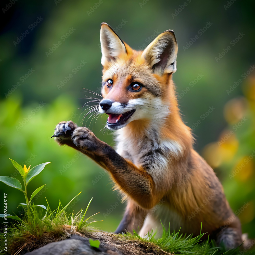 photography of one fox playing ultra realistic photography of one fox playing ultra realistic