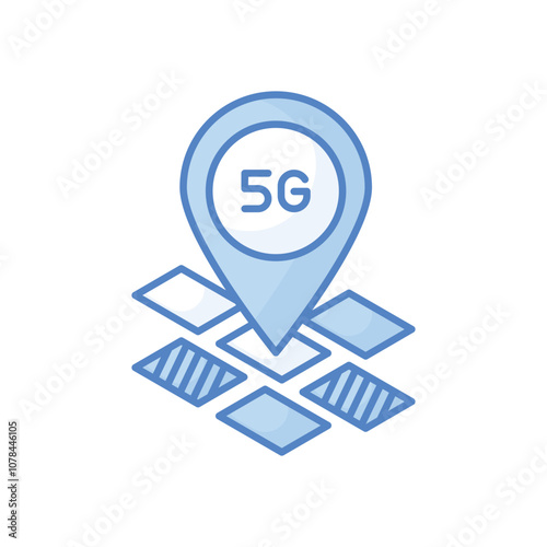 5g Location vector icon