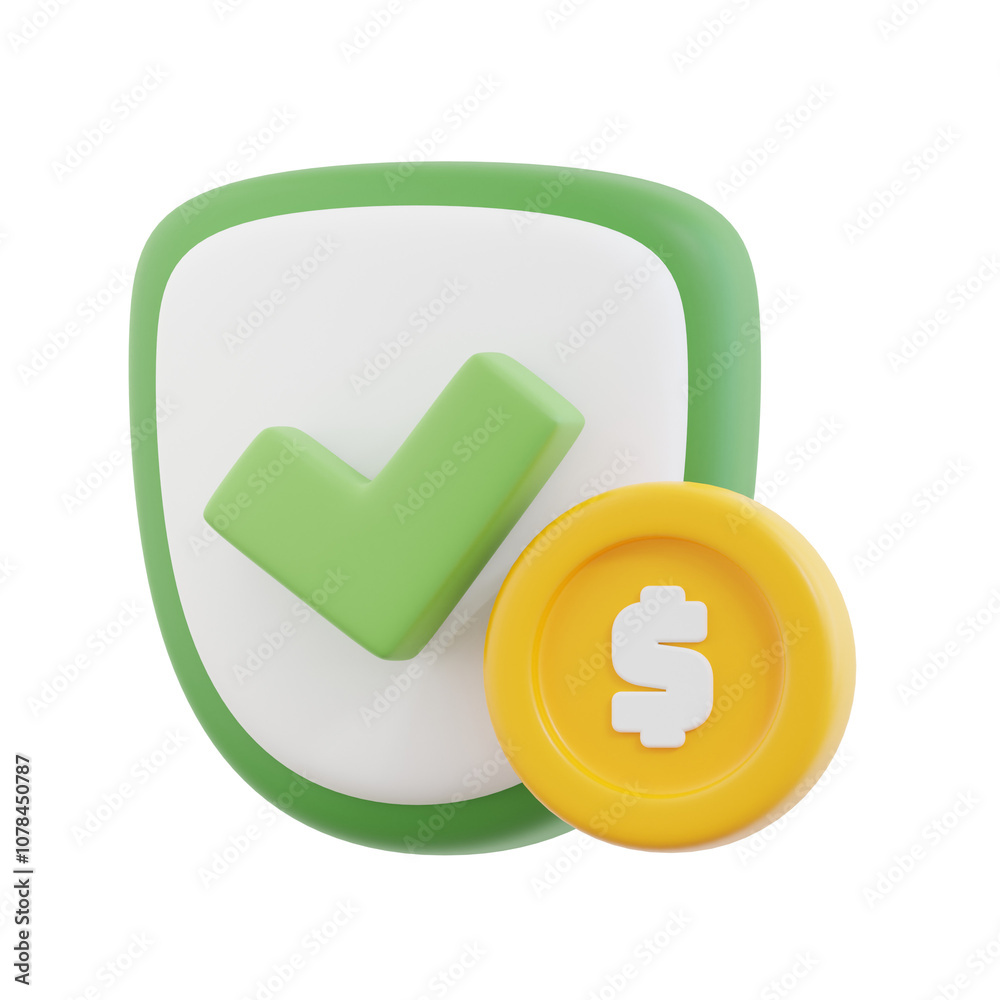 Financial Insurance 3D Icons, , 3D rendering