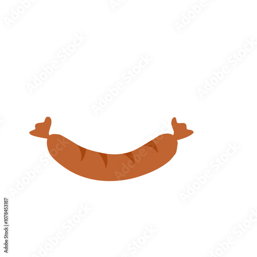 Grilled sausage vector 
