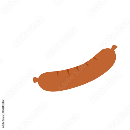 Grilled sausage vector 
