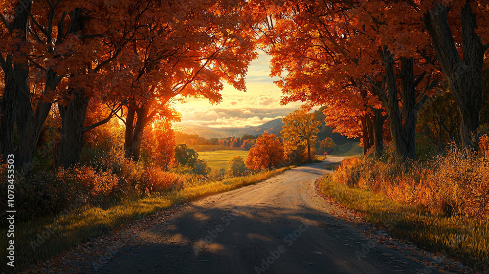 Fototapeta premium Autumn landscape in the nature