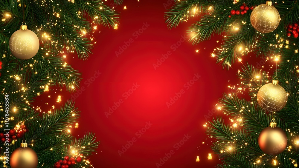 Obraz premium christmas tree and decorations