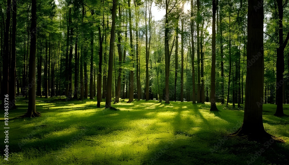 Fototapeta premium Morning in the deep forest