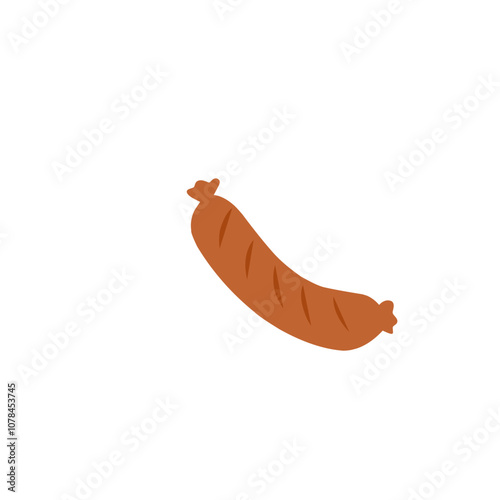 Grilled sausage vector 