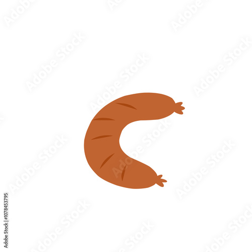 Grilled sausage vector 