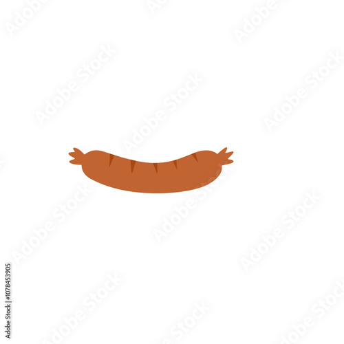Grilled sausage vector 