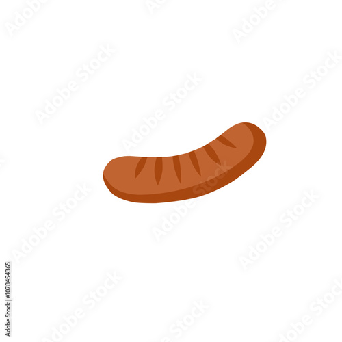 Grilled sausage vector 