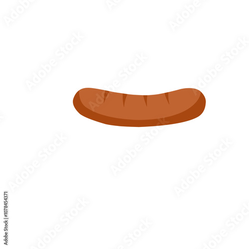 Grilled sausage vector 