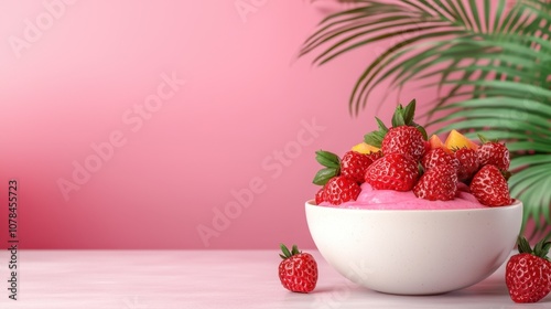 Title: Fresh and Juicy Strawberries in a Bowl