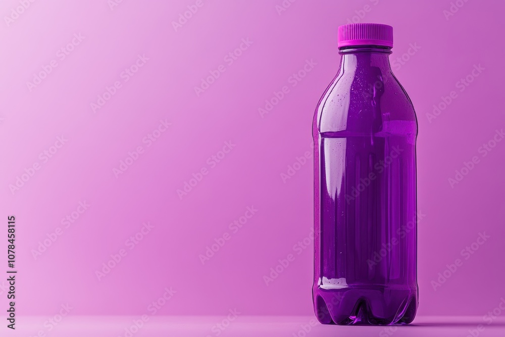 purple drink in an isolated plastic bottle purple drink in an isolated plastic bottle