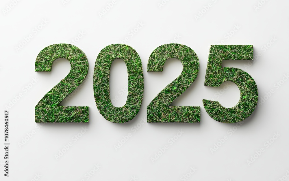 eco-friendly recycled paper in green: 3D text 