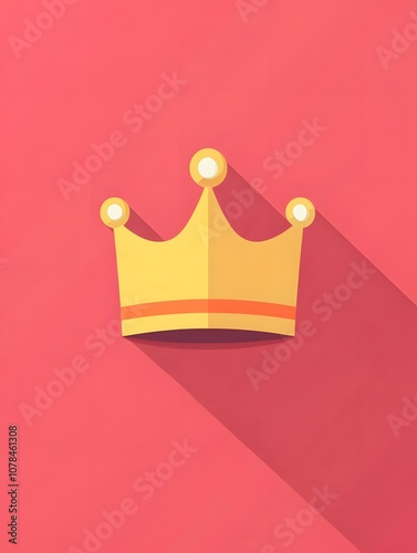 Yellow Royal Royality Crown Minimalistic Simple Icon Logo symbol