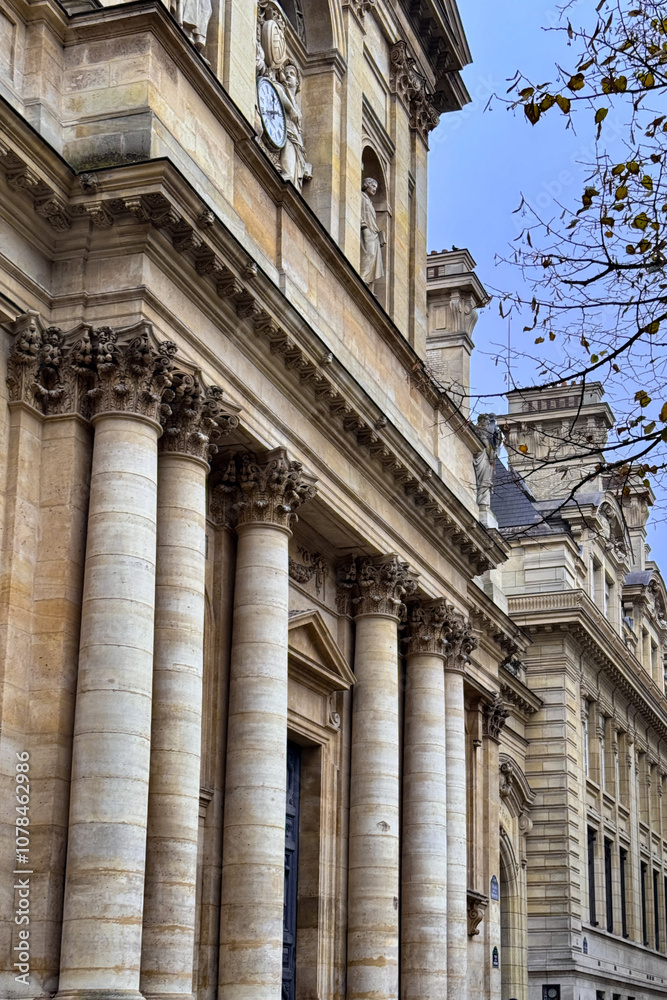 Naklejka premium 世界周遊 パリ ソルボンヌ大学あたり