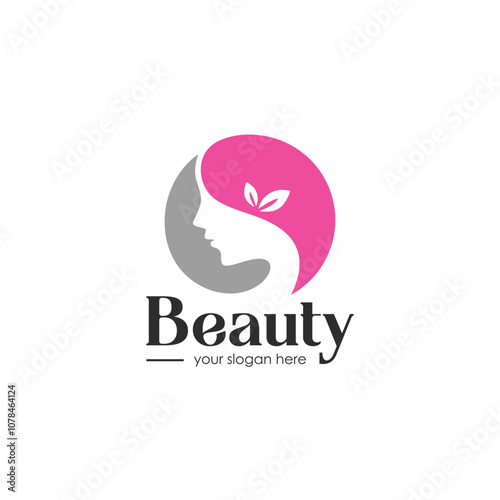 Beauty salon logo template vector illustration