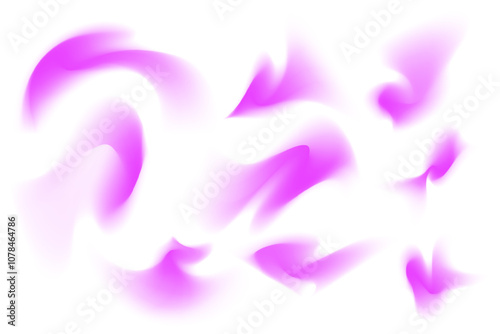 Gradient purple neon light, blur wave form set, iridescent smooth holographic brush stroke isolated motion element, transparent background. Dream glow abstract dynamic watercolor shapes.