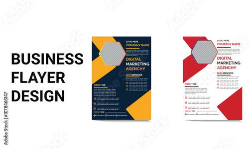 Multipurpose Flyer Layout with Red Accent. Vector Brochure Flyer design Layout template. Set of Annual report or business flyer template design. 

