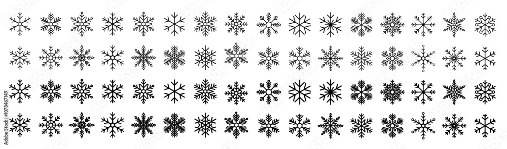 Snowflake icons collection. Snowflake vector. Happy new year, xmas, christmas. Snowflakes icons. New year ornament Snowflake icons collection. Snowflake vector. Happy new year, xmas, christmas. Snowflakes icons. New year ornament