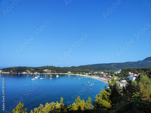 Parga town on the seashore of Ionian Sea, Greece