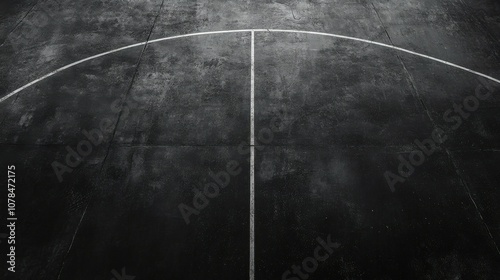 dark asphalt texture with faint white court lines, smooth surface, basketball court, even lighting, urban sports feel, minimalistic