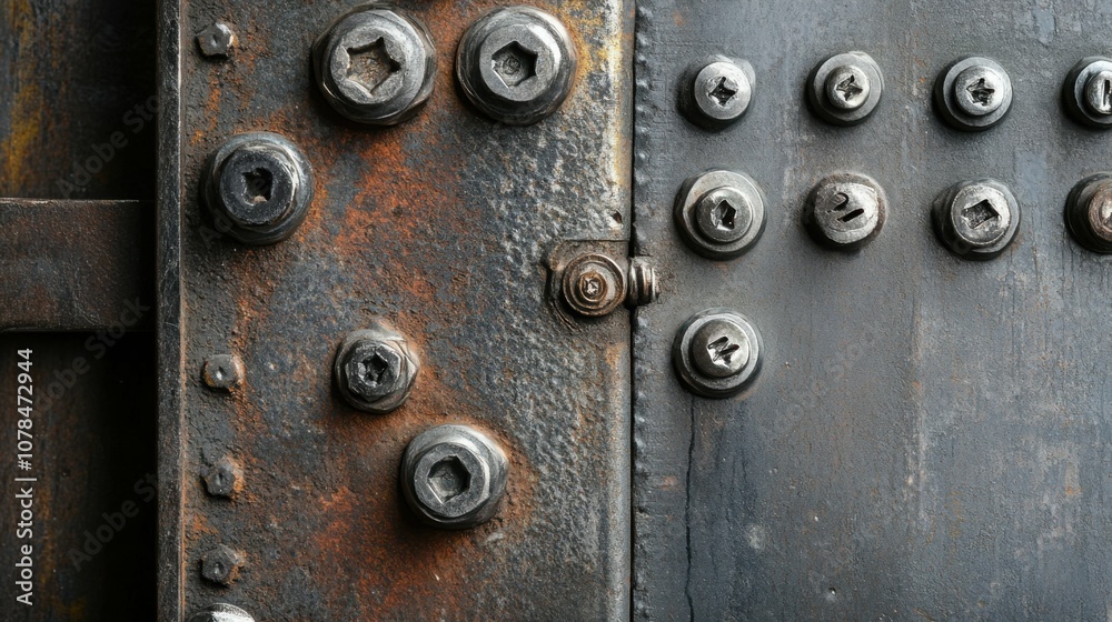close-up shot filled with screws and washers, metallic textures, tightly packed, frame entirely covered, DIY workshop vibe, industrial look close-up shot filled with screws and washers, metallic textures, tightly packed, frame entirely covered, DIY workshop vibe, industrial look