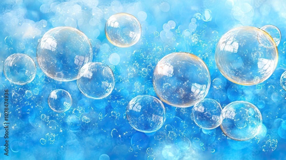 transparent blue bubbles background 3d rendering transparent blue bubbles background 3d rendering