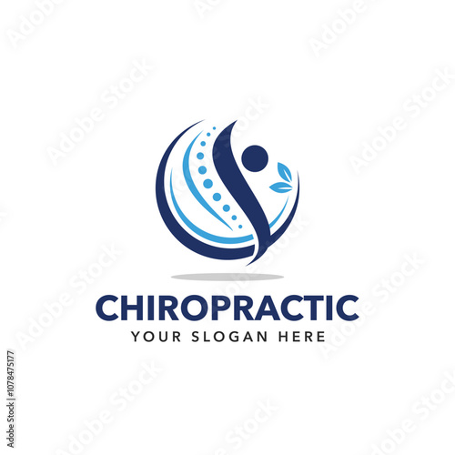 Chiropractic logo template vector illustration