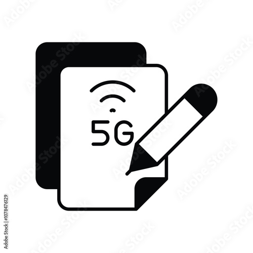 5g Contract vector icon