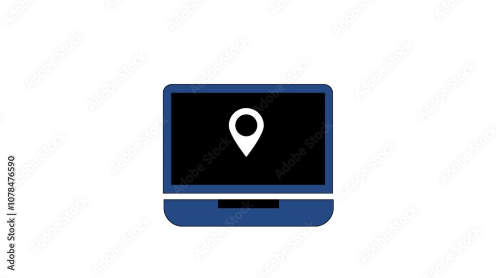 laptop screen location icon animated laptop screen location icon animated