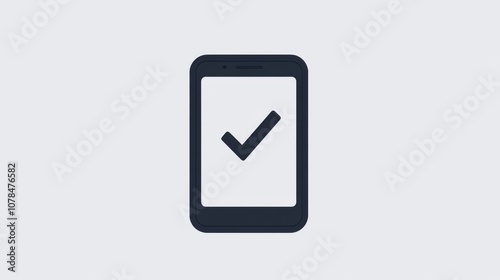 Free Download Minimal checkmark icon in mobile frame - GFXLoad