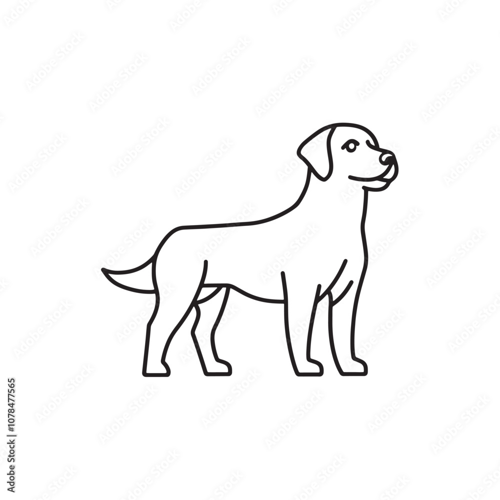 linear dog silhouette vector. dog logo icon template. Dog Icon Vector. linear dog silhouette vector. dog logo icon template. Dog Icon Vector.
