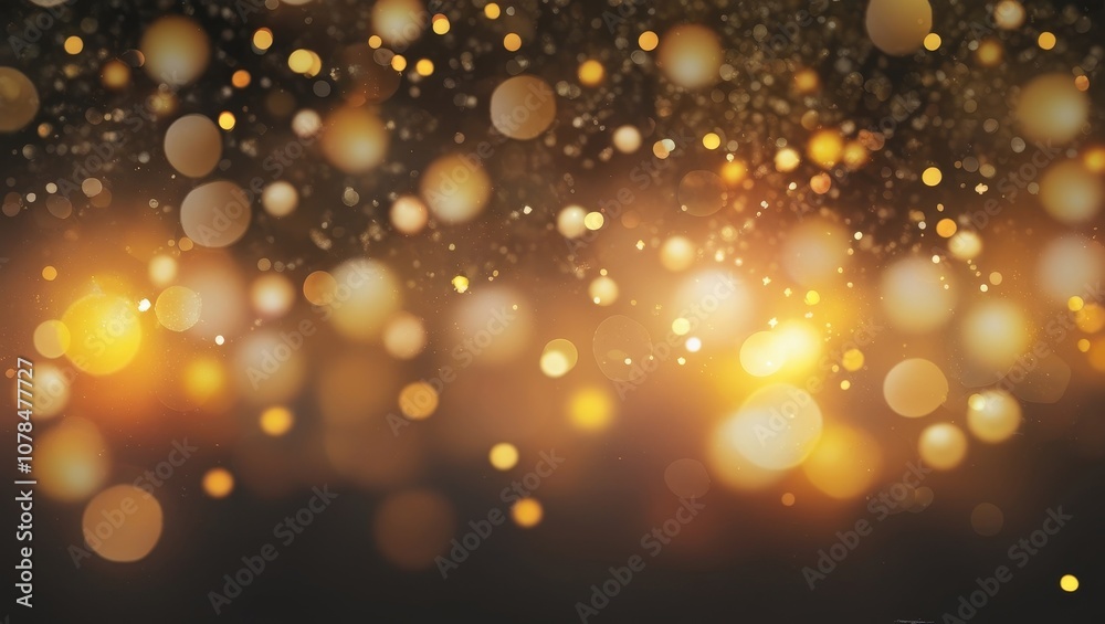 Gold sparks glitter special light effect. Christmas abstract pattern. Sparkling magic dust particles