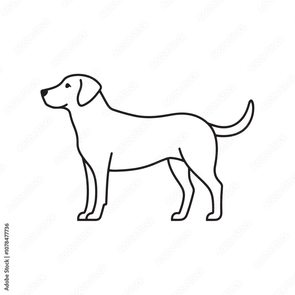 linear dog silhouette vector. dog logo icon template. Dog Icon Vector. linear dog silhouette vector. dog logo icon template. Dog Icon Vector.